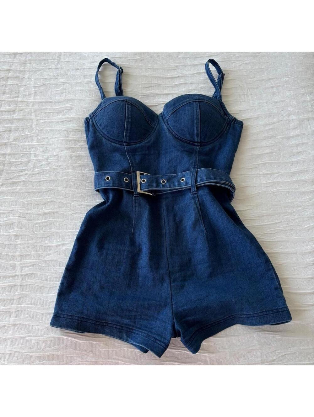 Haute Hippie Men's Blue and Navy Playsuit-romper